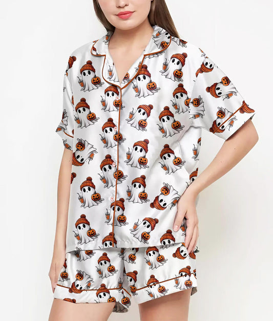 Women's Halloween Ghost Small Set