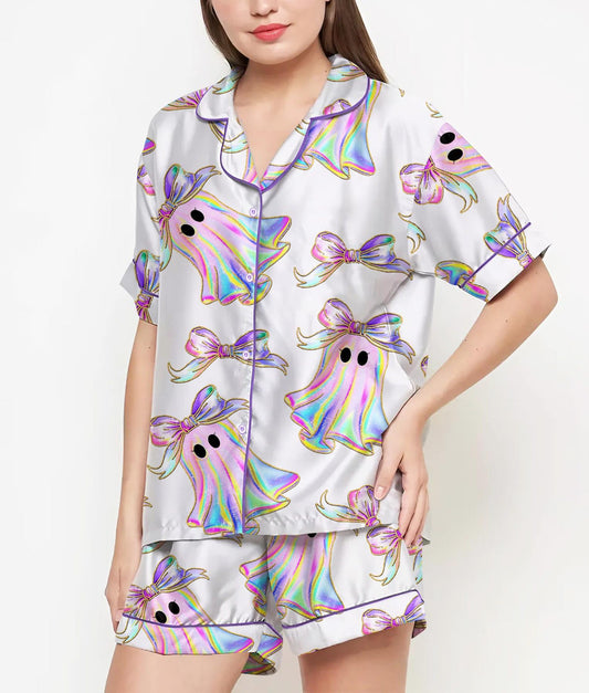 Women's Halloween Ghost Hologram Set