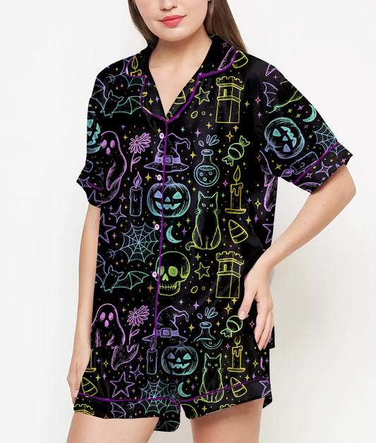 Women's Halloween Ghost Neon v2 Set