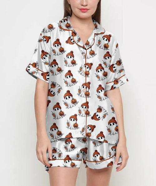 Women's Halloween Ghost Small Set