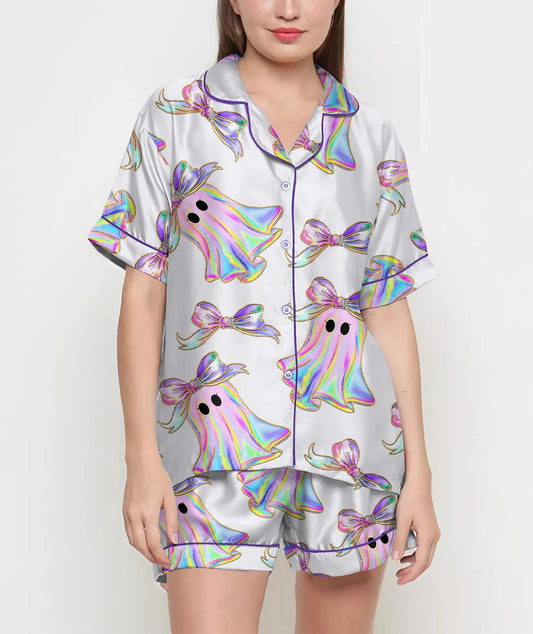 Women's Halloween Ghost Hologram Set