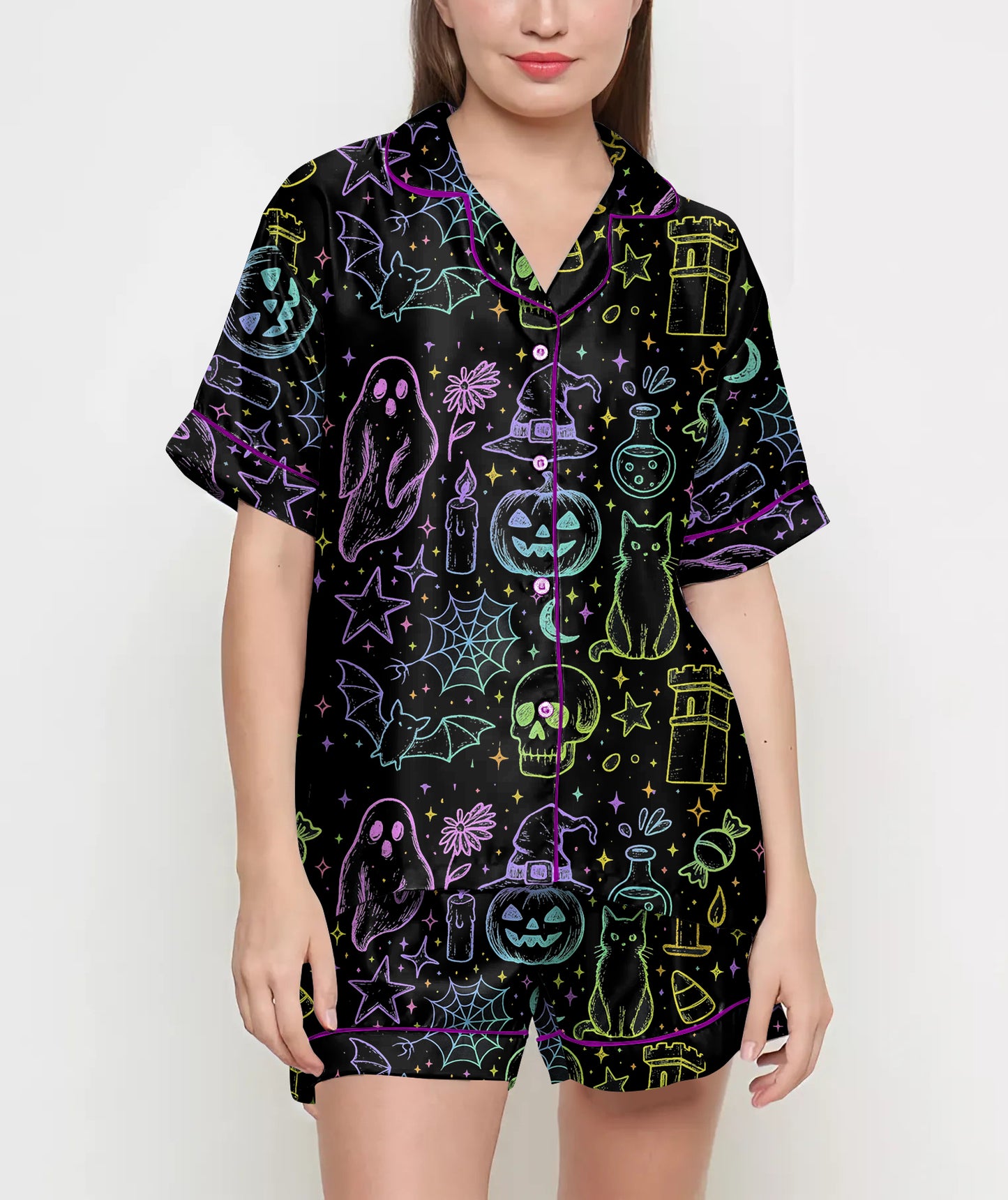 Women's Halloween Ghost Neon v2 Set