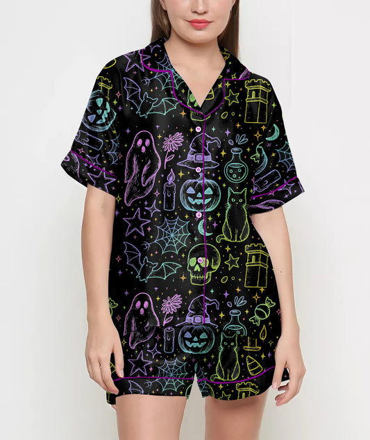 Women's Halloween Ghost Neon v2 Set