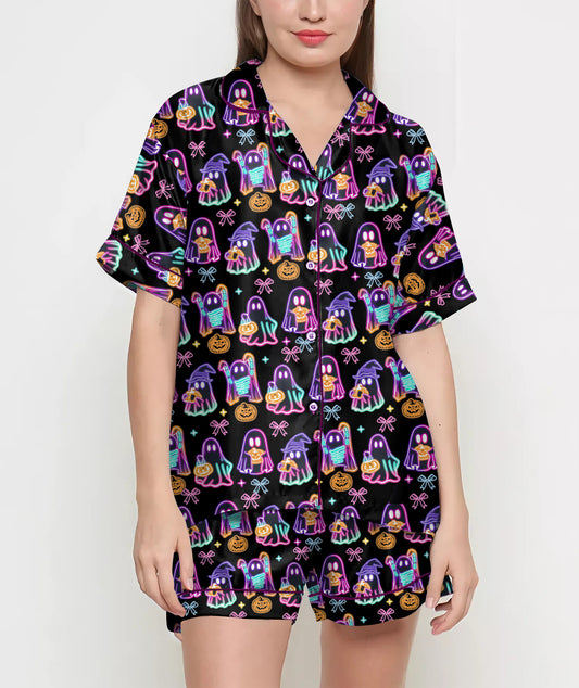 Women's Halloween Ghost Neon Set