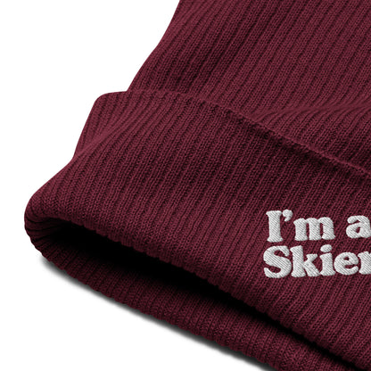 I'm a Skier Organic ribbed beanie