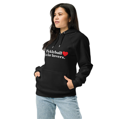 Pickleball Lovers Black Unisex eco raglan hoodie * Pickleball Gift