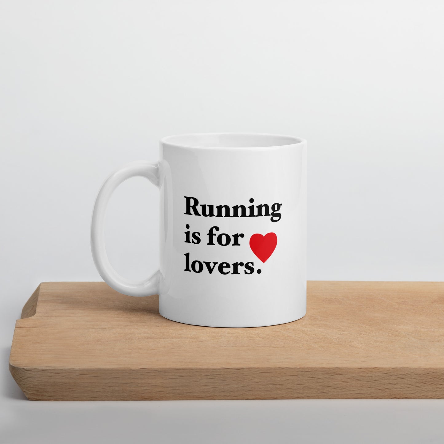 Running Lovers White Glossy Mug * Gift for Runners