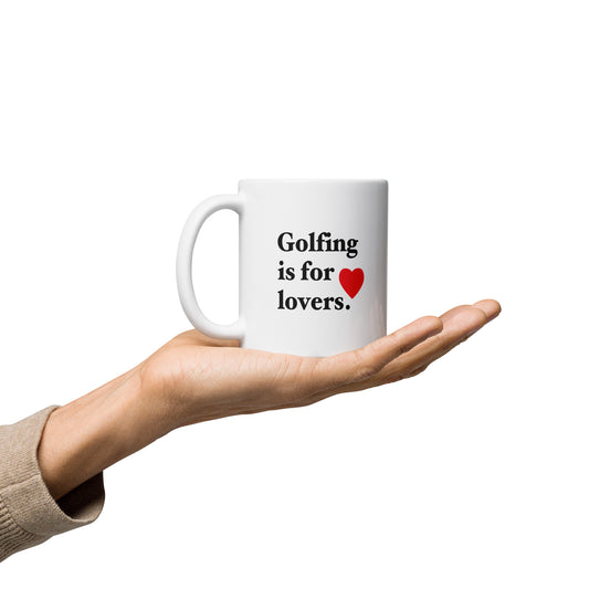 Golfing Lovers White Glossy Mug * Gift for Golfers