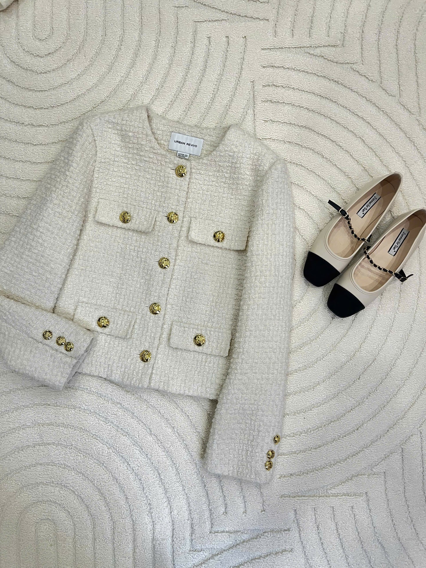 White tweed jacket